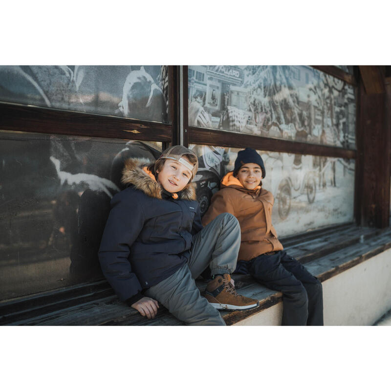 Wanderhose Kinder Gr. 122–170 warm wasserabweisend Winterwandern - SH100 khaki