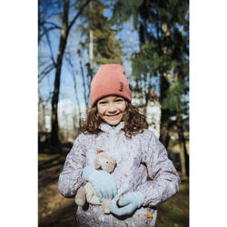 Gants pour enfants, Mitaines, 1-3 ans, set de 2 pièces, Rose et blanc, fille, hiver