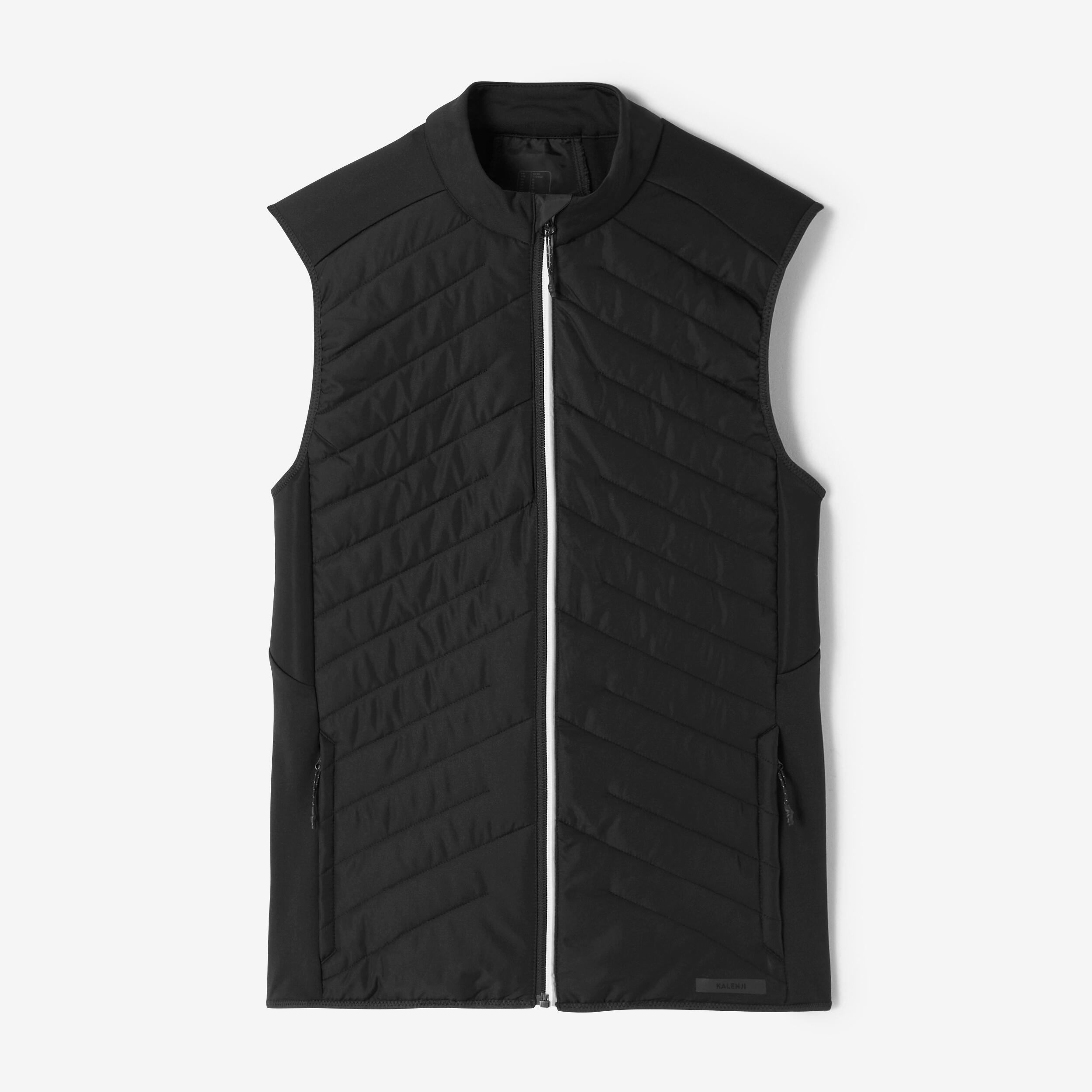 Men's Sleeveless Running Jacket - Warm+ Black - KIPRUN