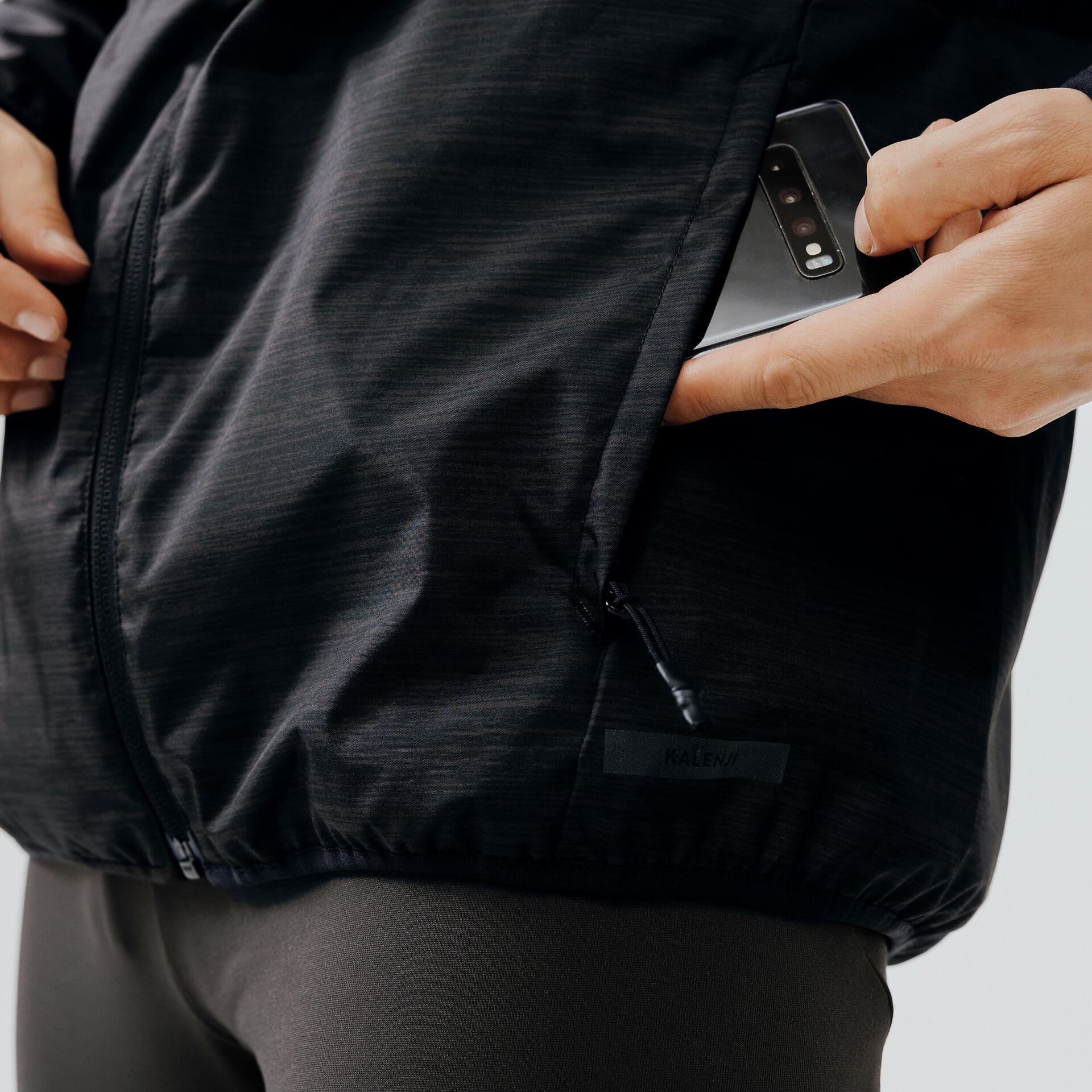 Kalenji Run Rain Men's Running Wind and Rain Jacket black