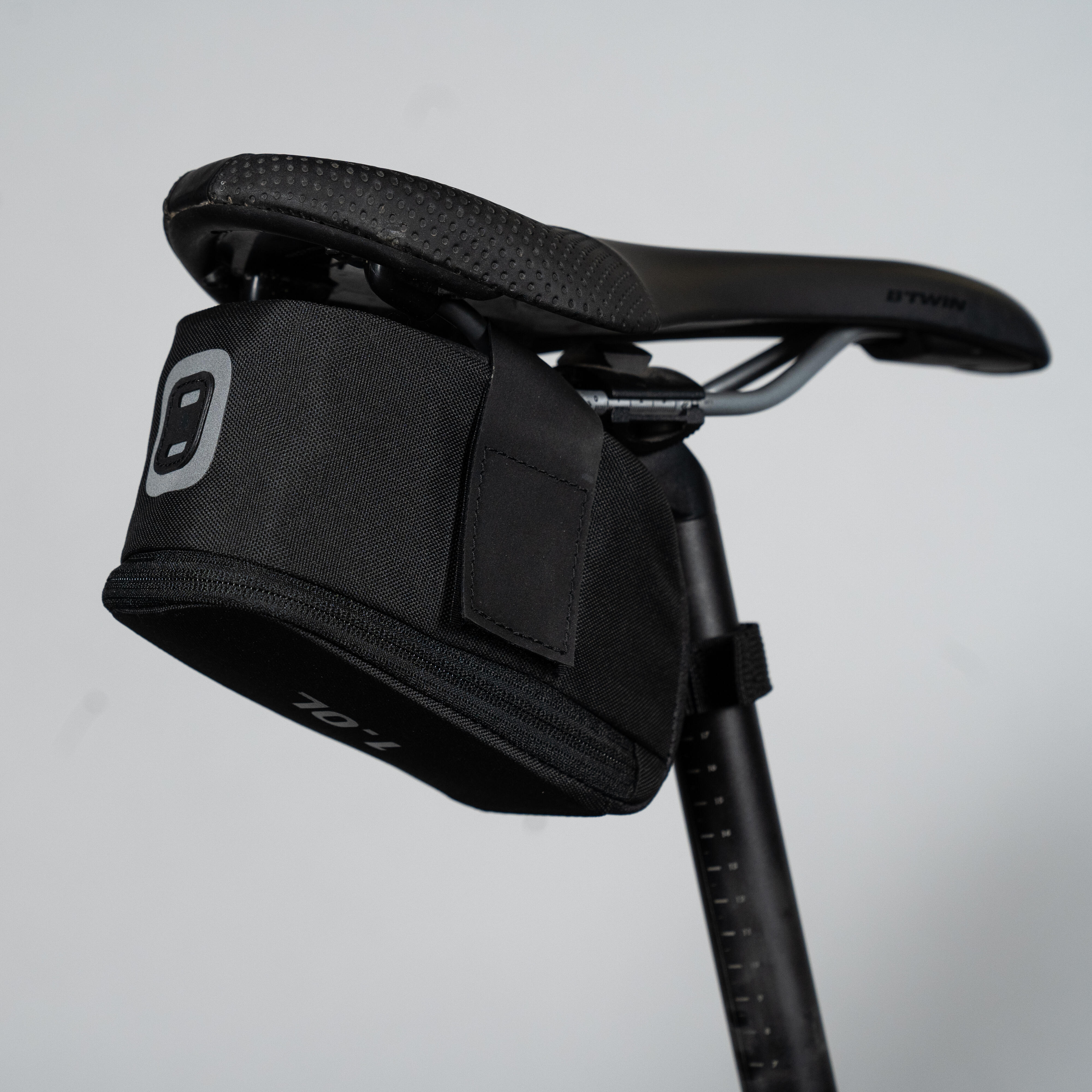 1 L Bike Saddle Bag - Easy L Black - ROCKRIDER