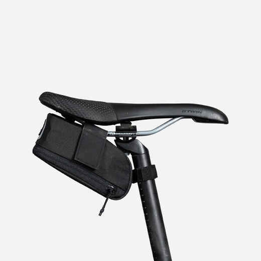 
      Torbica za sjedalo bicikla Easy M 0,6 l + višenamjenski alat + 3 poluge za skidanje guma - crna
  