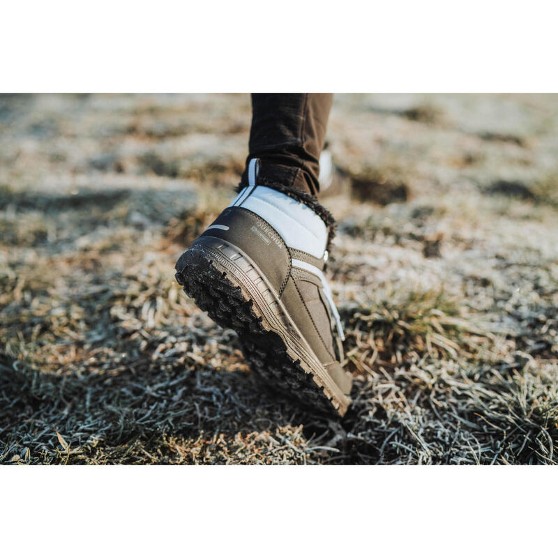 Warme en waterdichte wandelschoenen SH100 veters kinderen maat 35-38