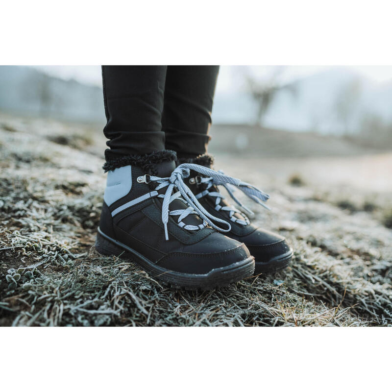 Chaussures chaudes et imperméables de randonnée SH100 lacet - enfant 35-38