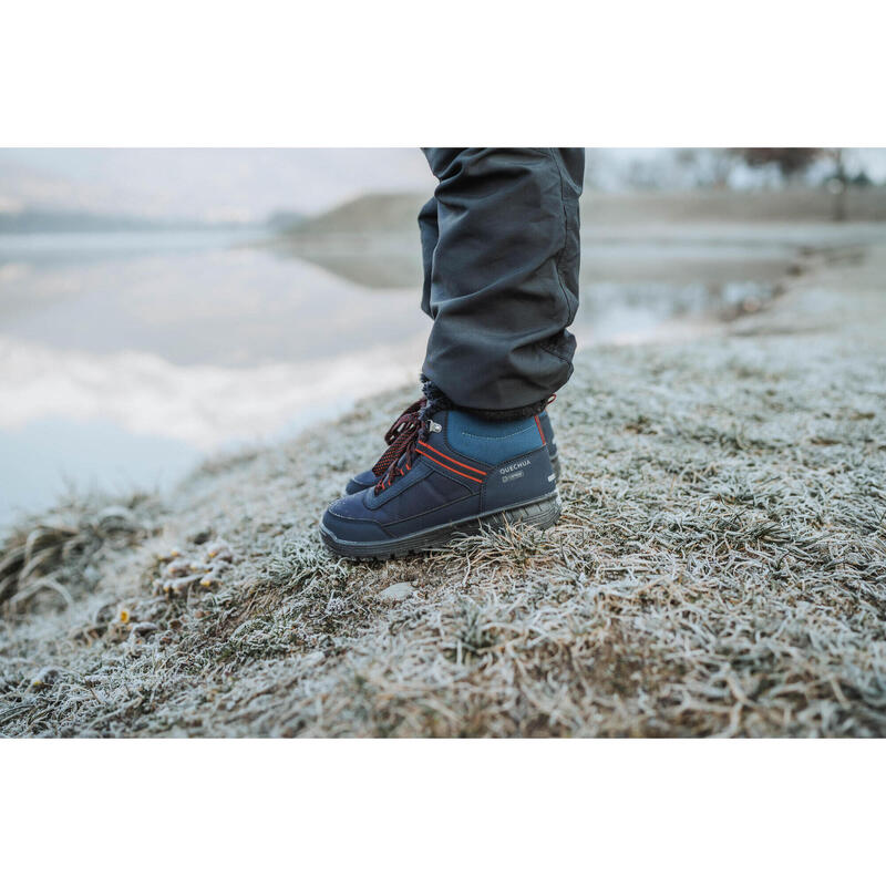 Warme en waterdichte wandelschoenen SH100 veters kinderen maat 35-38