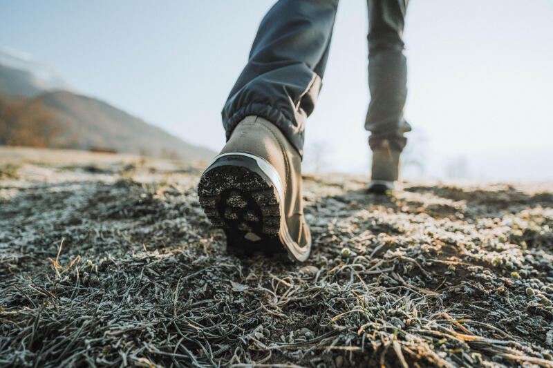 Buty turystyczne męskie Quechua SH500 Mid skóra wodoodporne