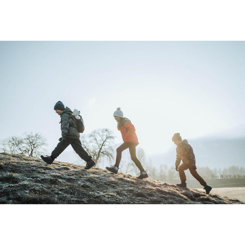 Warme waterdichte winterjas voor wandelen SH100 -3,5°C kinderen 7-15 jaar