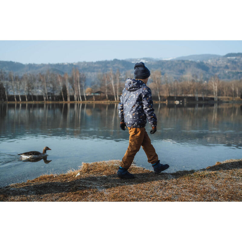 Erkek Çocuk Su Geçirmez Kışlık Mont/Kar Montu - 2/6 Yaş - Lacivert - SH100 - 0°C