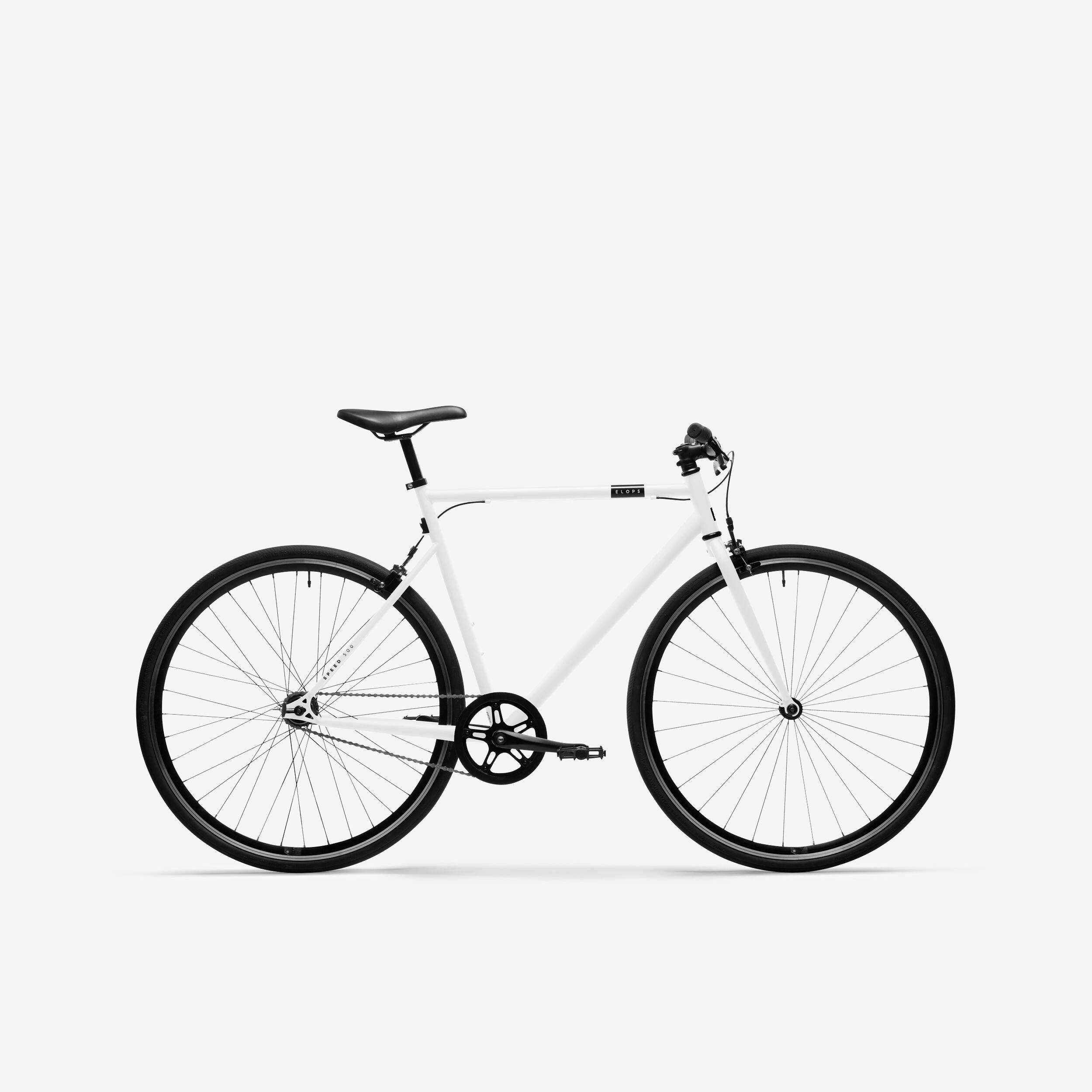 city bike Single-speed 500 - white 1/9