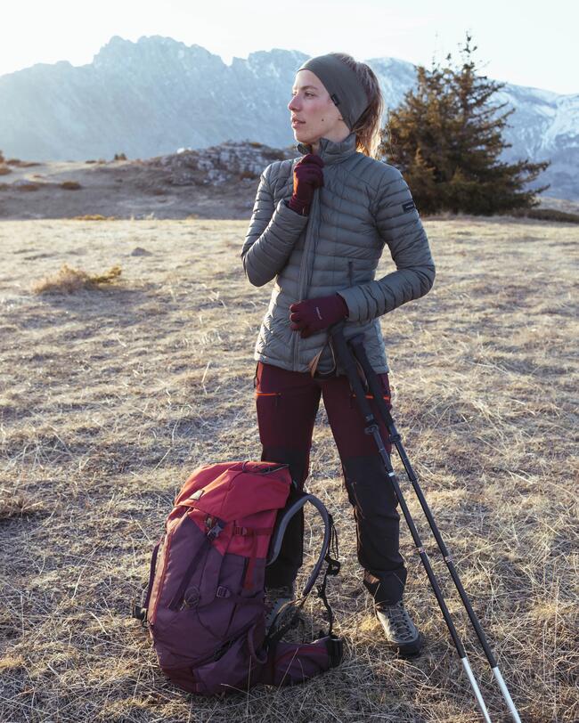 ZAINO TREKKING DONNA MT 100 EASYFIT 50L rosso