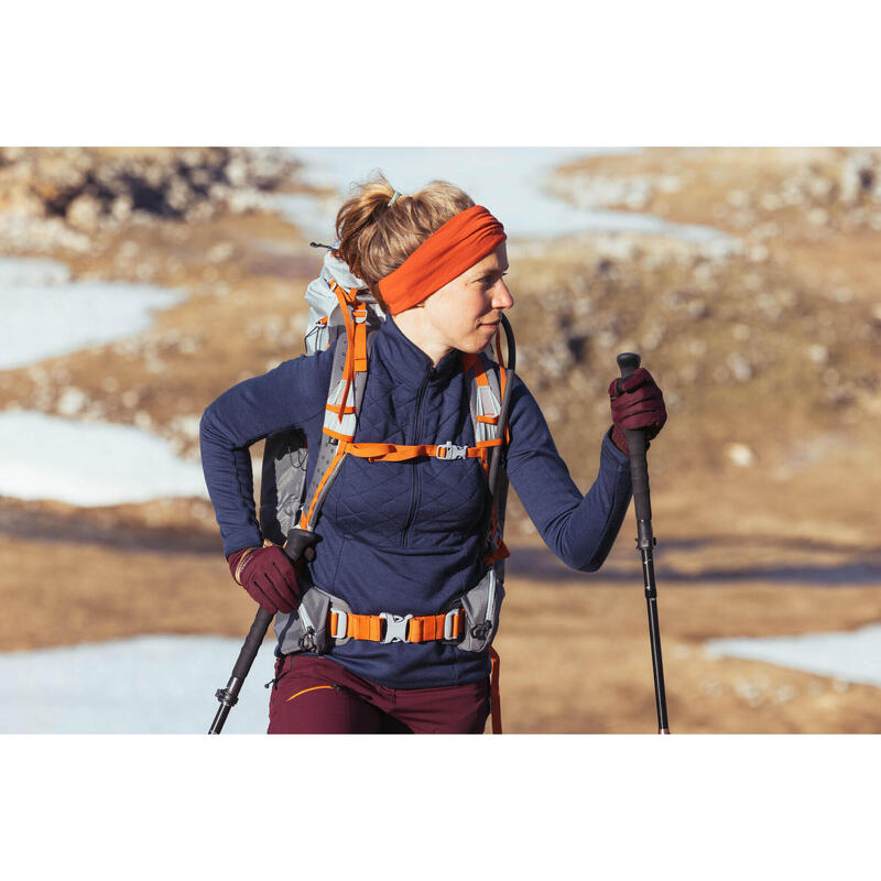 Yetişkin Outdoor Trekking Dokunmatik Eldiveni - Bordo - MT500