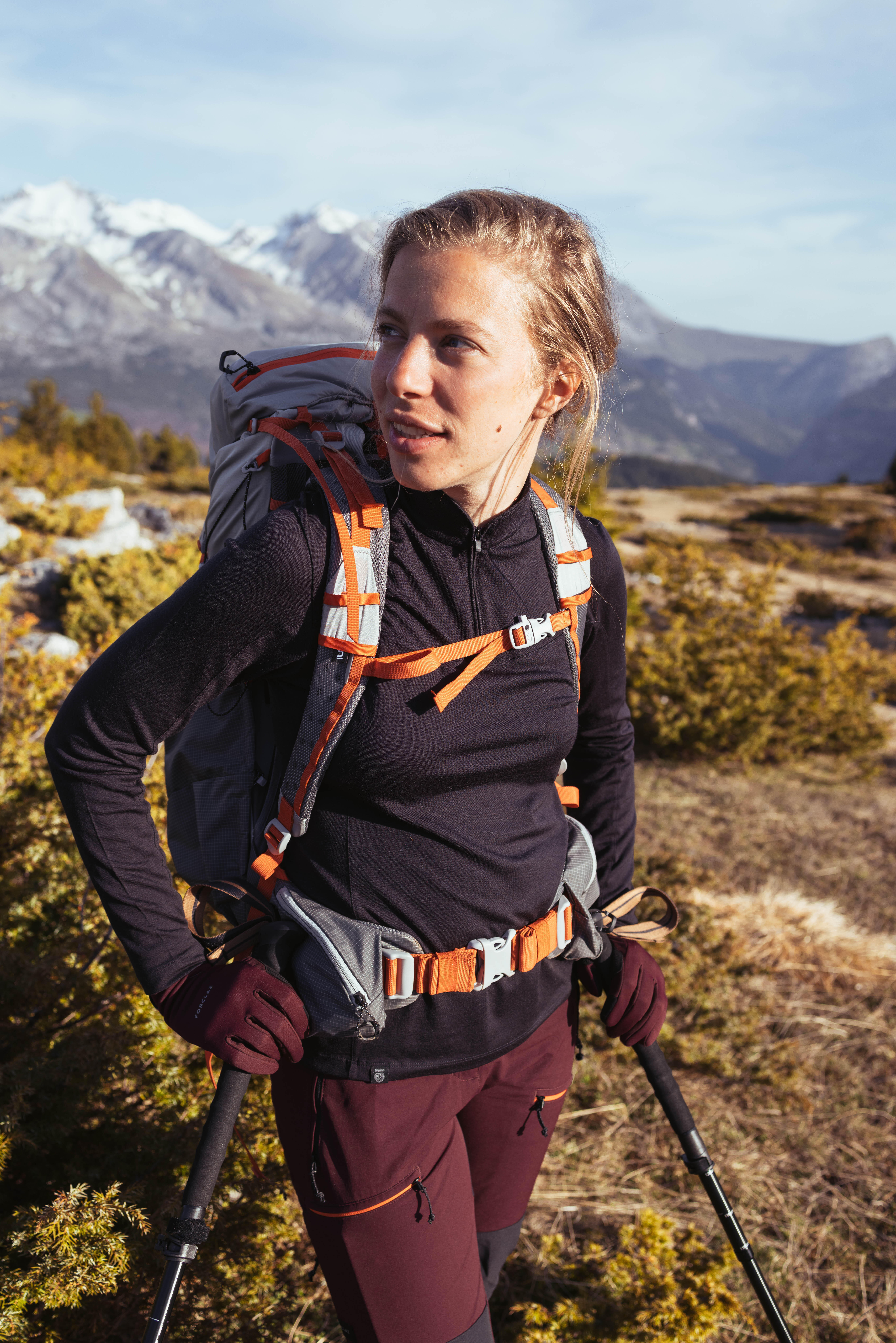 Women's Merino Long-Sleeved Half-Zip T-Shirt – MT 500 - FORCLAZ