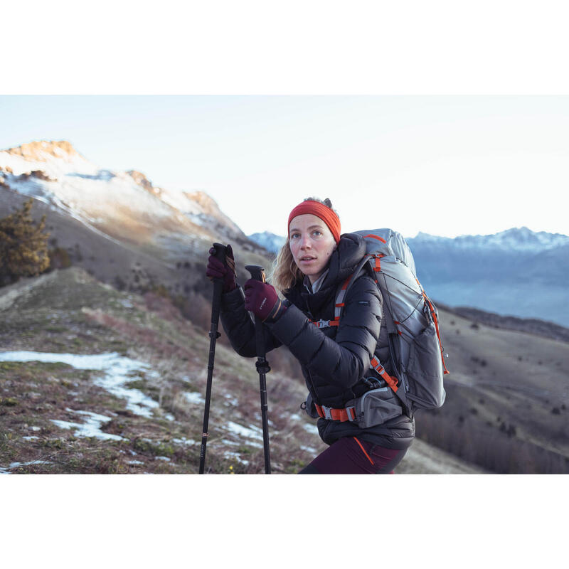 Daunenjacke Damen Kapuze bis -10 °C Trekking ‒ MT500 