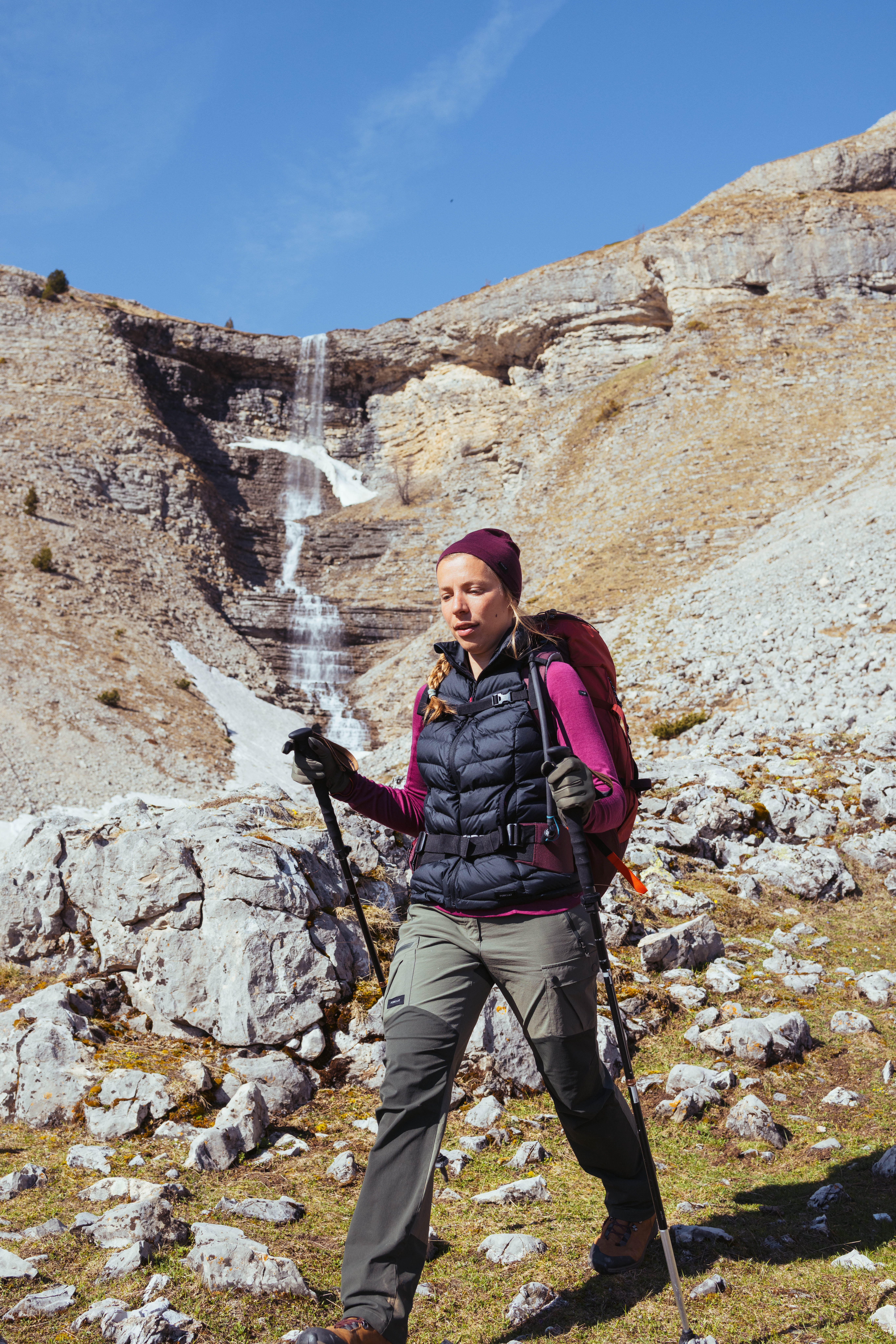Women’s Padded Winter Vest - MT 500 Black - FORCLAZ