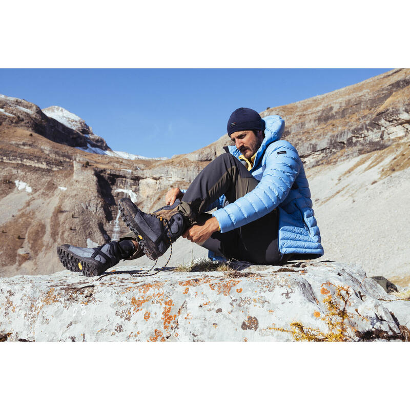 Pánské turistické vysoké nepromokavé kožené boty MT 500 Ultra Vibram