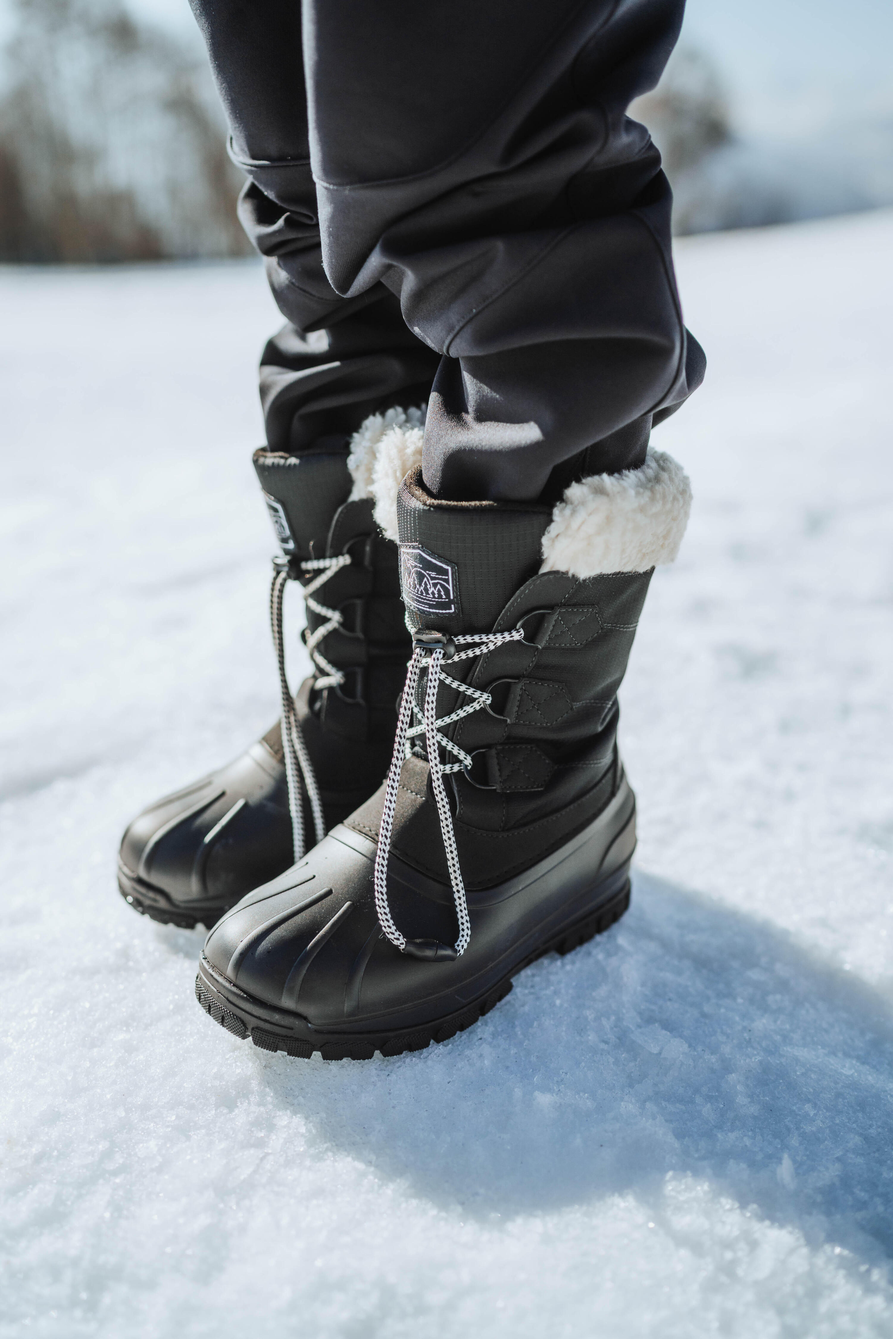 KIDS' WARM AND WATERPROOF HIKING SNOW BOOTS - SH900 - SIZE 11.5 TO 5.5 2/10