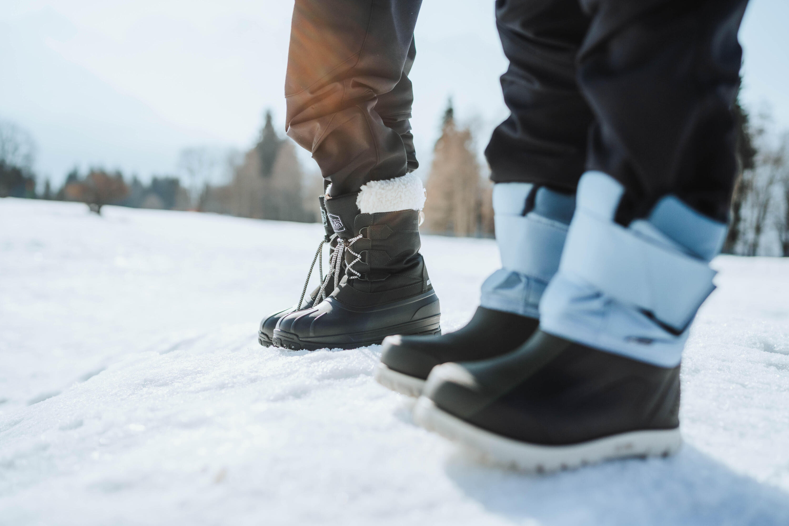 BOTTES DE NEIGE CHAUDES ET IMPERMEABLES DE RANDONNEE - SH900  - ENFANT 30 AU 38 14/15