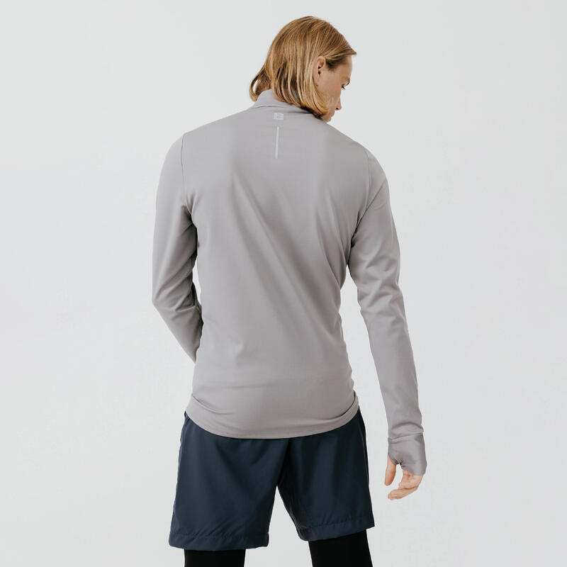 Running Long-Sleeved T-Shirt Run Warm - light grey