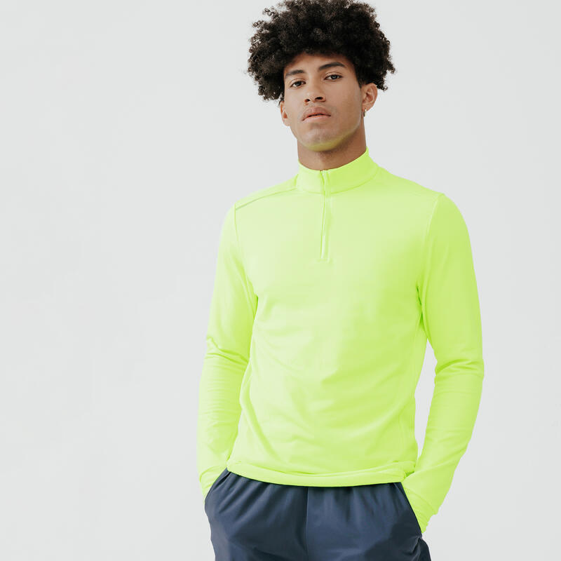 Maglia manica lunga running uomo WARM - ALTA VISIBILITA'