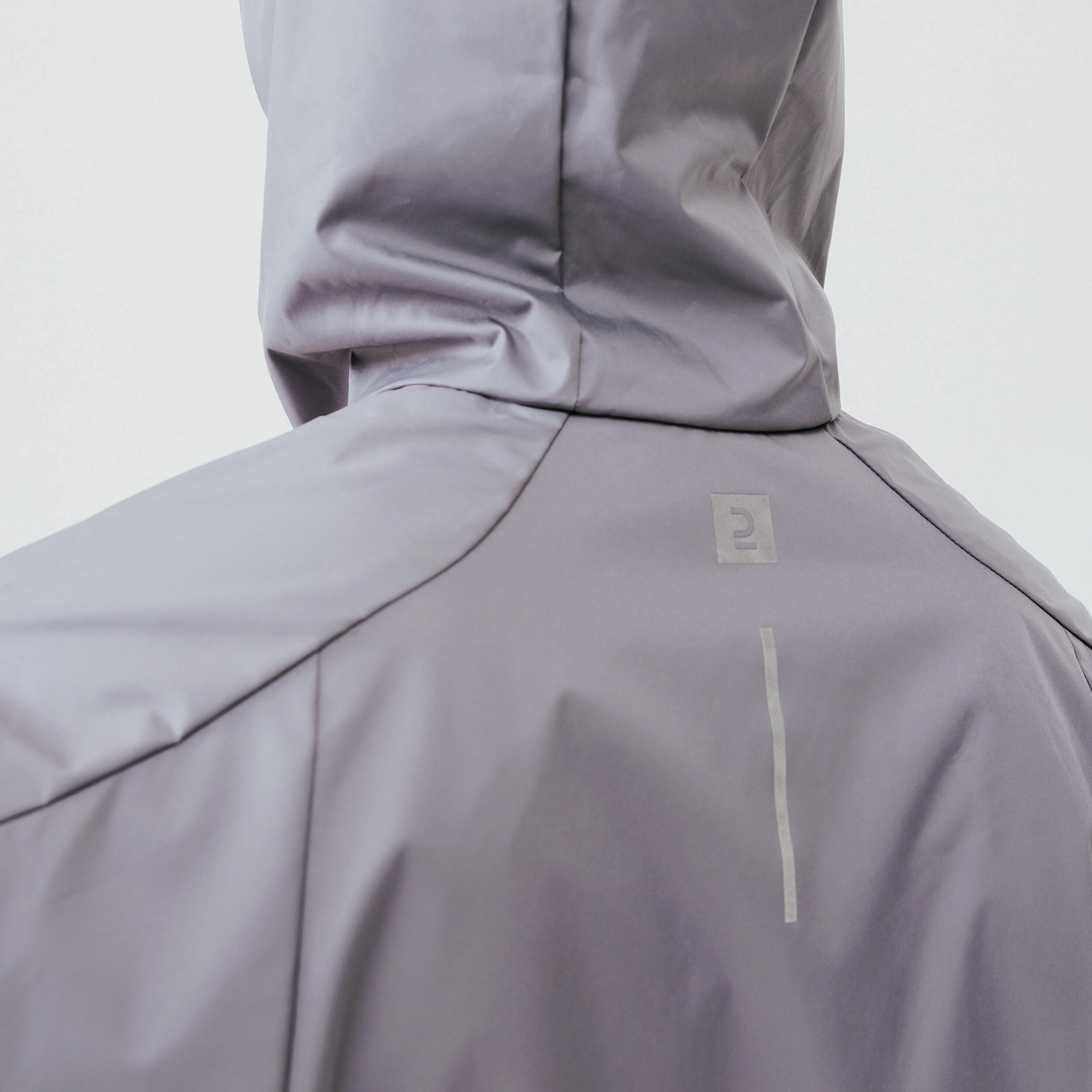 Men's Running Rain Jacket - Run Rain Grey - KIPRUN