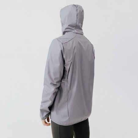 Run Rain Men's Running Wind and Rain Jacket - pebble grey