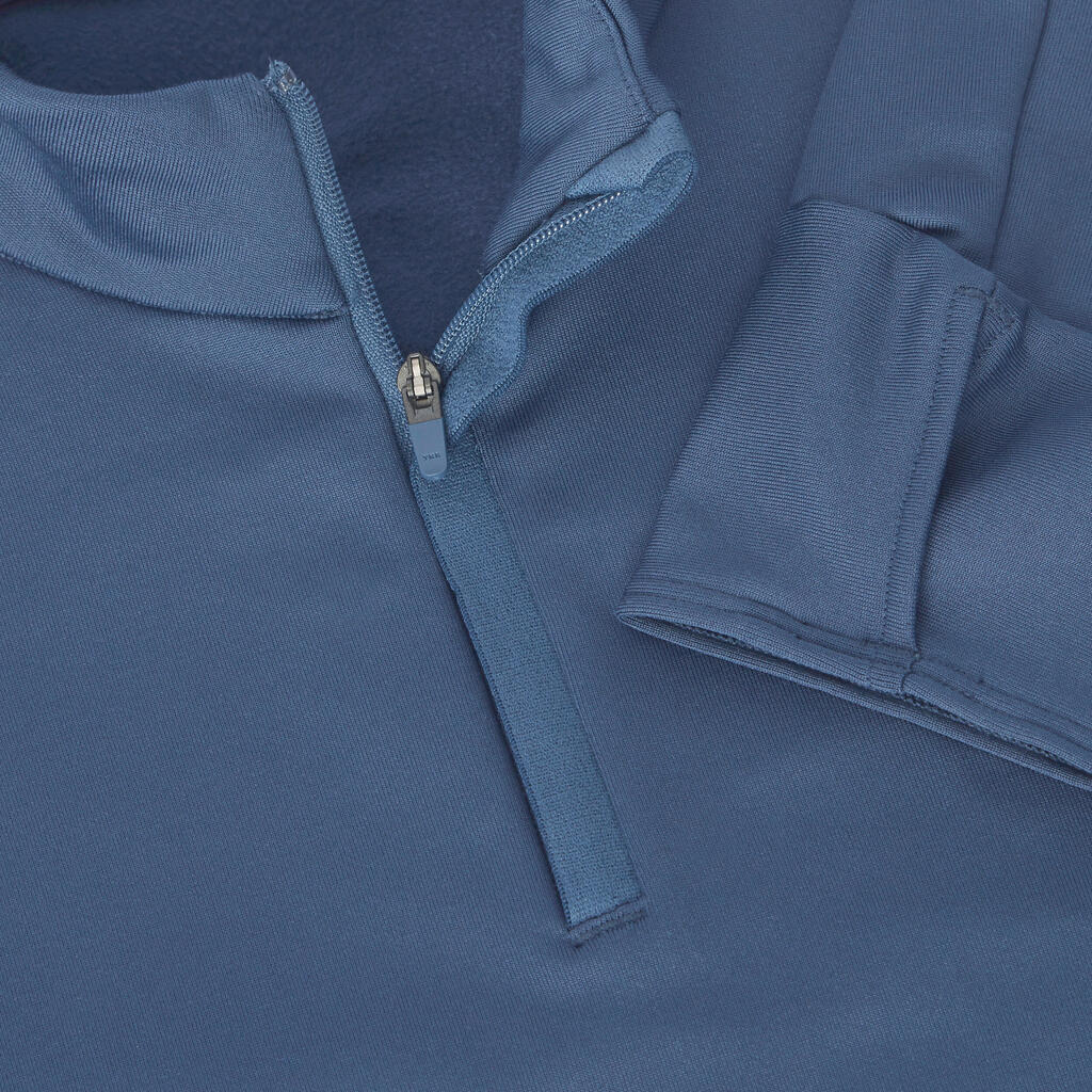 Vīriešu skriešanas krekls “Kalenji Warm”, šīfera zils