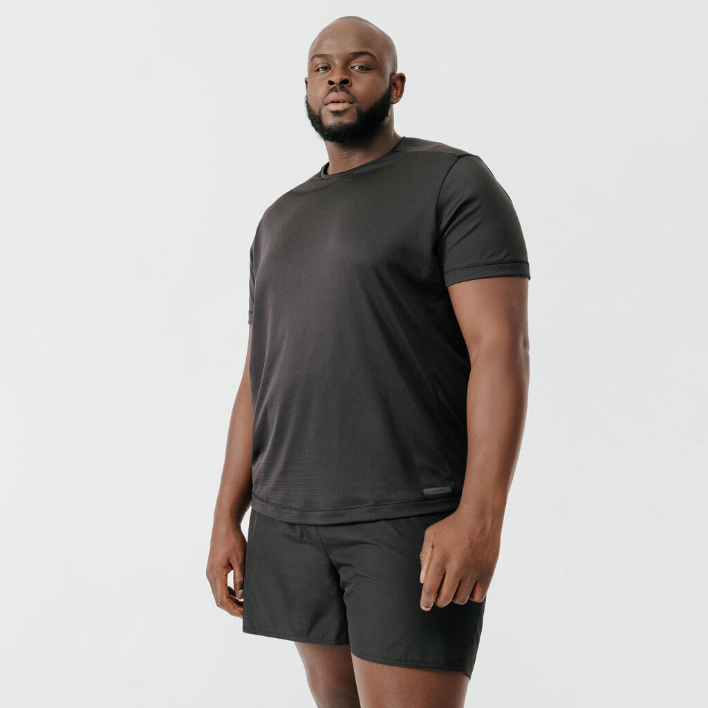 Men's breathable running T-shirt - Dry - black (from 4XL to 5XL)