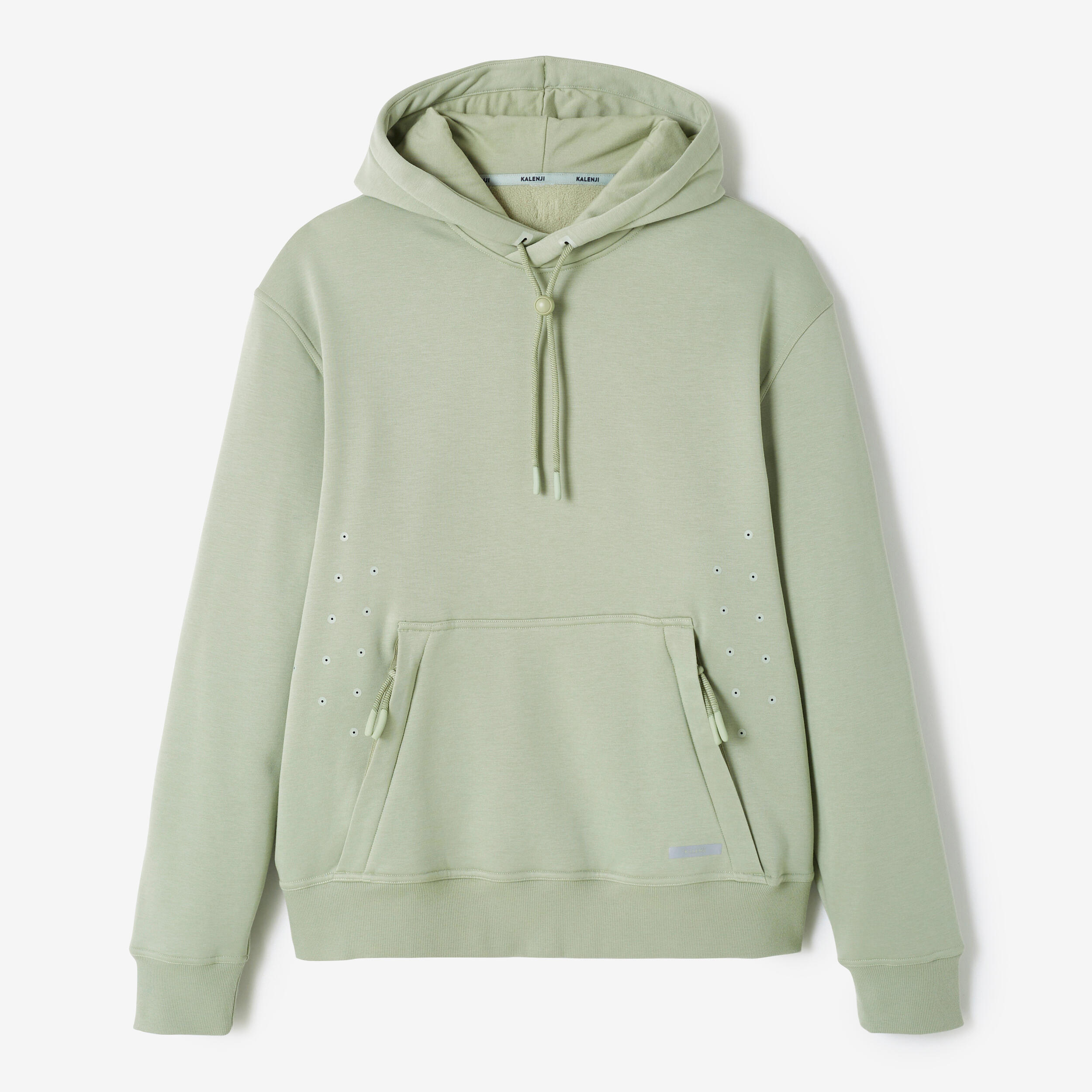 Men s Running Warm Hooded Sweatshirt Warm 500 khaki