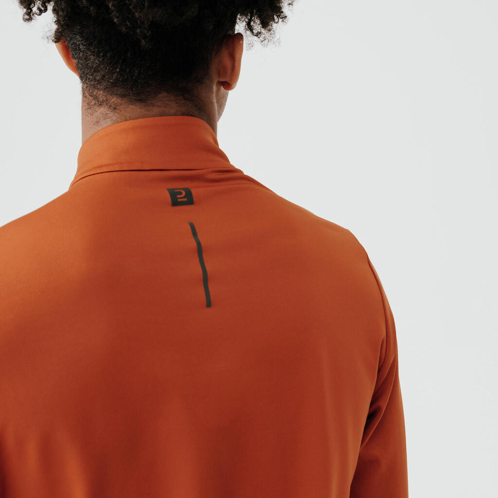 Tee shirt manches longues running run warm orange