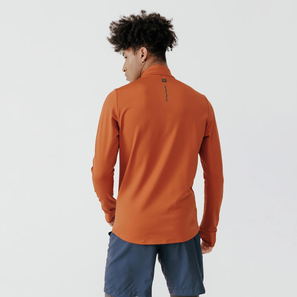 Tee shirt manches longues running run warm orange