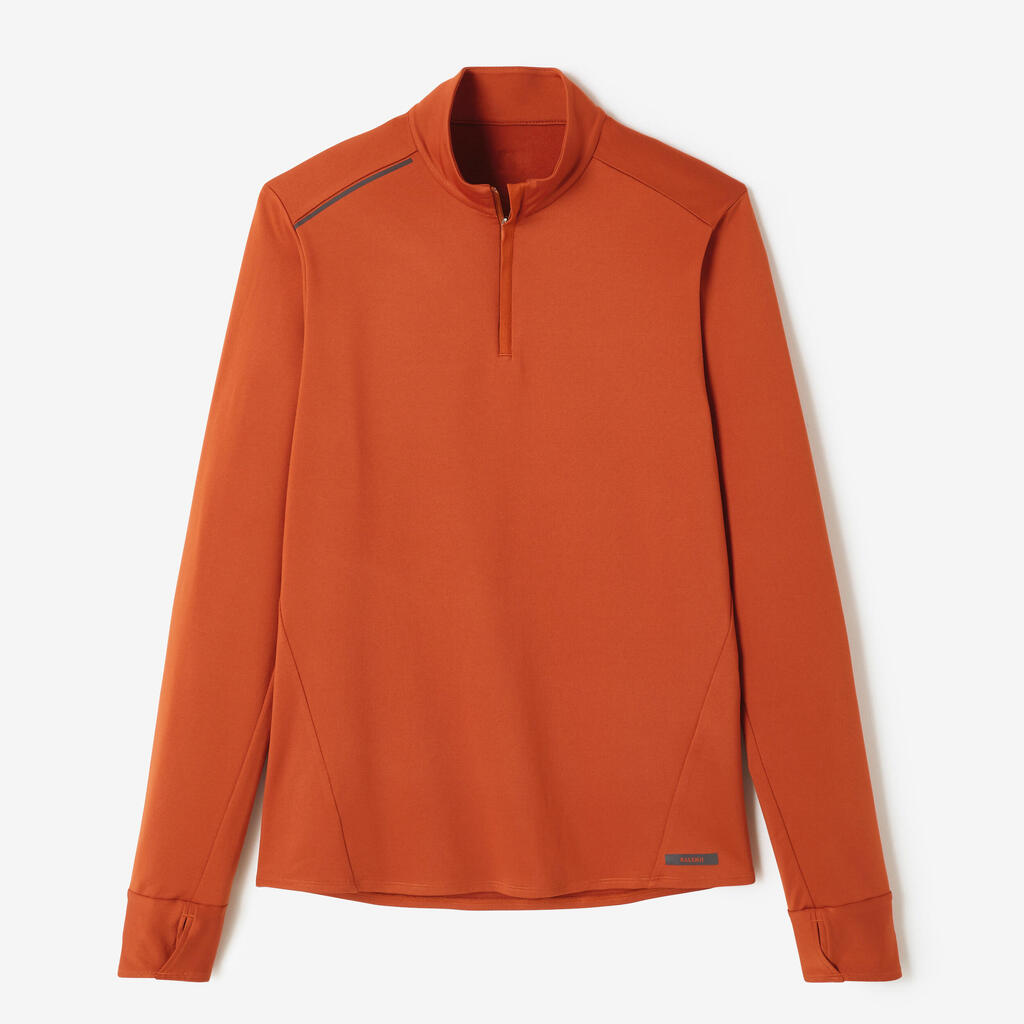 Tee shirt manches longues running run warm orange