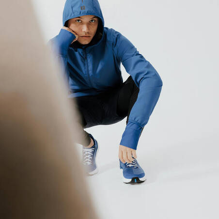 Jaket Lari Pria Kalenji Run Windproof - Biru