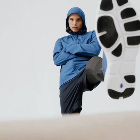 Jaket Lari Pria Kalenji Run Windproof - Biru