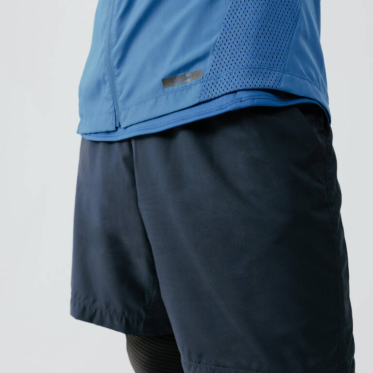 Jaket Lari Pria Kalenji Run Windproof - Biru