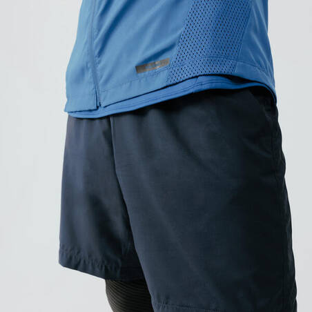 KALENJI RUN WIND MEN'S WINDPROOF RUNNING JACKET - BLUE