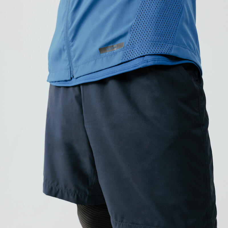 CHAQUETA CORTAVIENTO DE RUNNING HOMBRE KALENJI RUN WIND AZUL