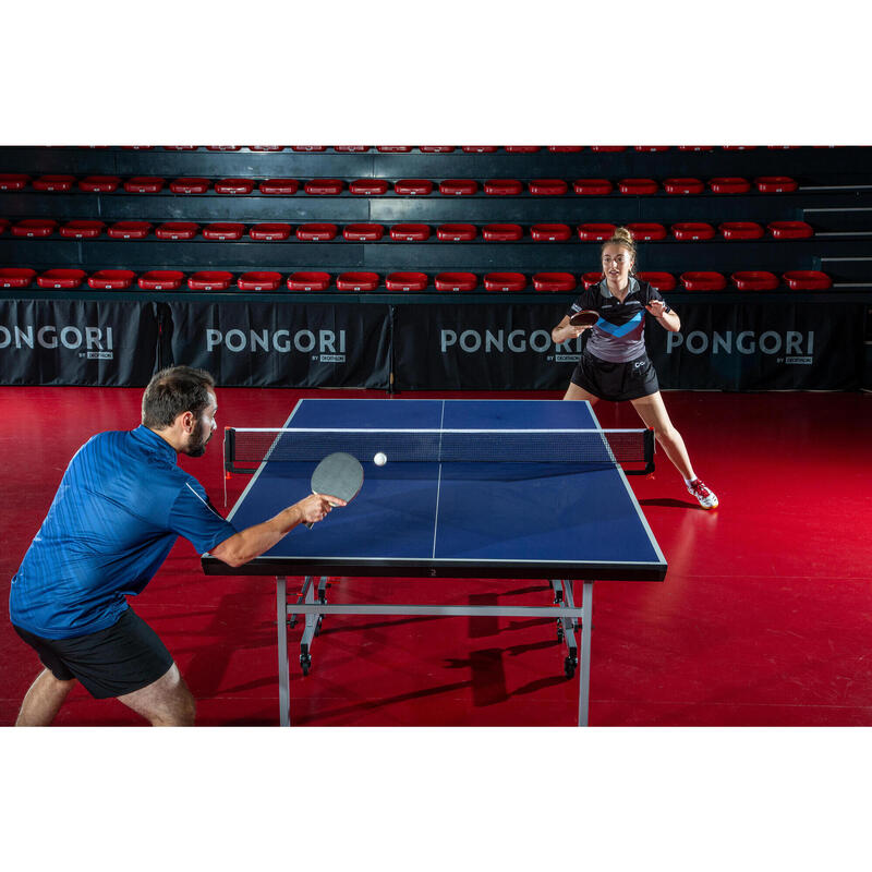 Table de tennis de table intérieure compacte avec filet innovant, TTT 130.2 Bleu