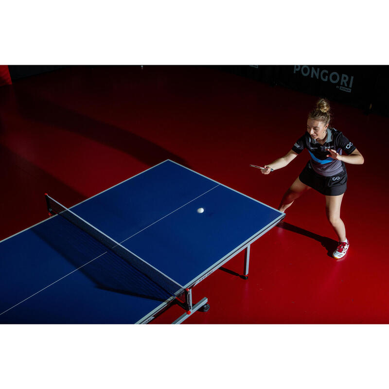 Table de tennis de table intérieure compacte avec filet innovant, TTT 130.2 Bleu