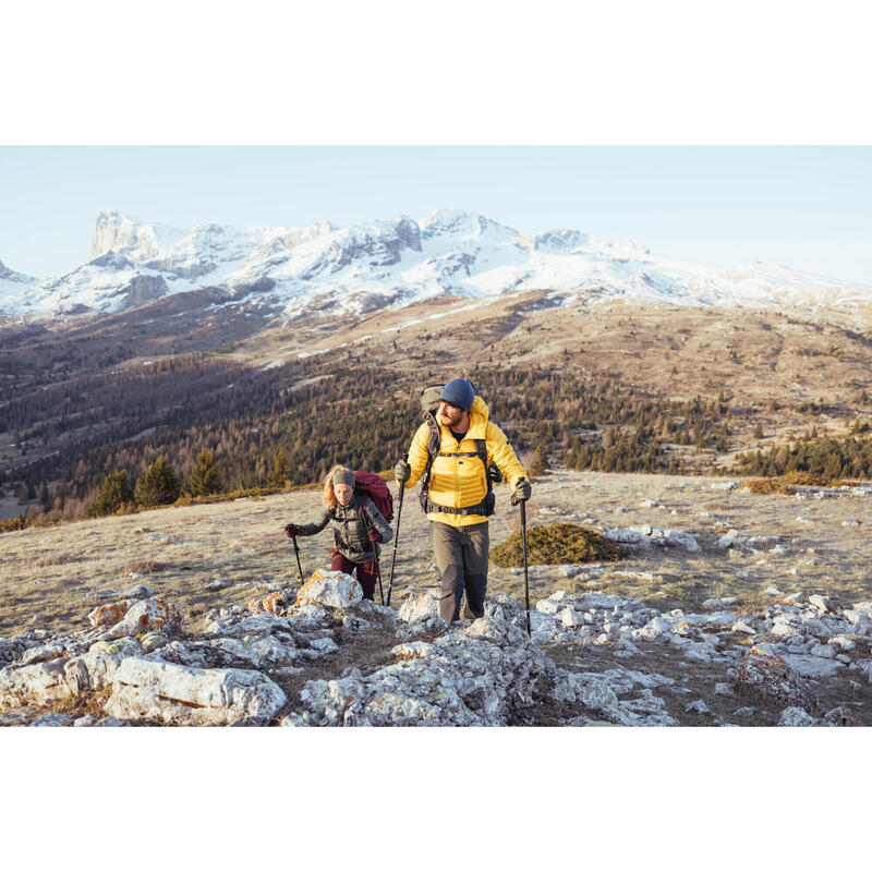 Casaco de penas de Trekking montanha com capuz - MT100 -5°C - homem
