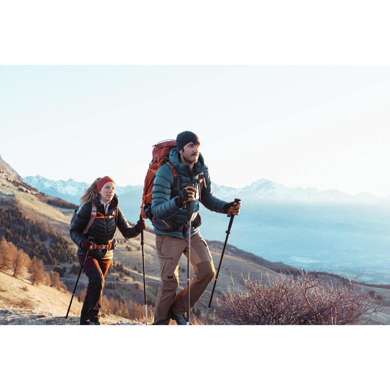 Kadın Outdoor Trekking Kapüşonlu Şişme Mont - Kuş Tüyü - Siyah - MT500 -10 °C