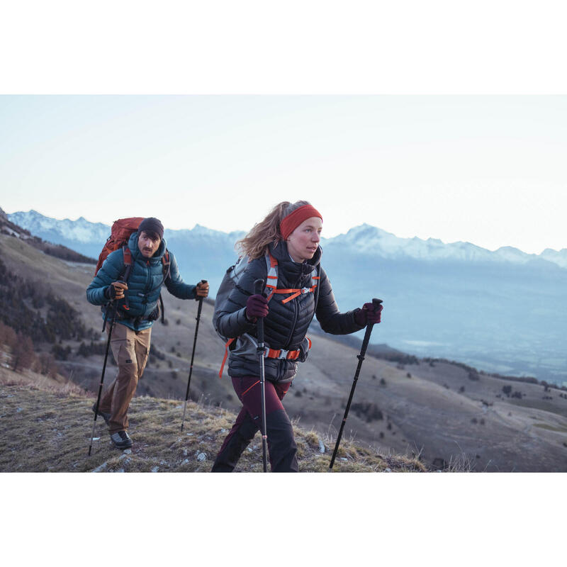 Kadın Outdoor Trekking Kapüşonlu Şişme Mont - Kuş Tüyü - Siyah - MT500 -10 °C