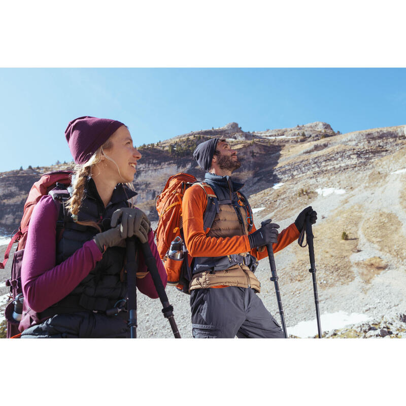 Luvas táteis e extensíveis de trekking na montanha - MT500 ADULTO Caqui