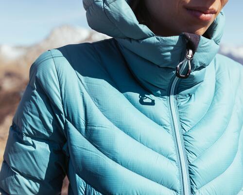 Women’s mountain trekking hooded down jacket - MT500 -10°C