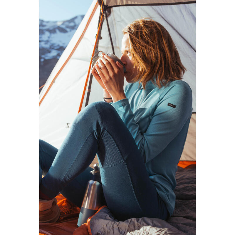 Legging sous-vêtement en laine mérinos de trek montagne Femme - MT500
