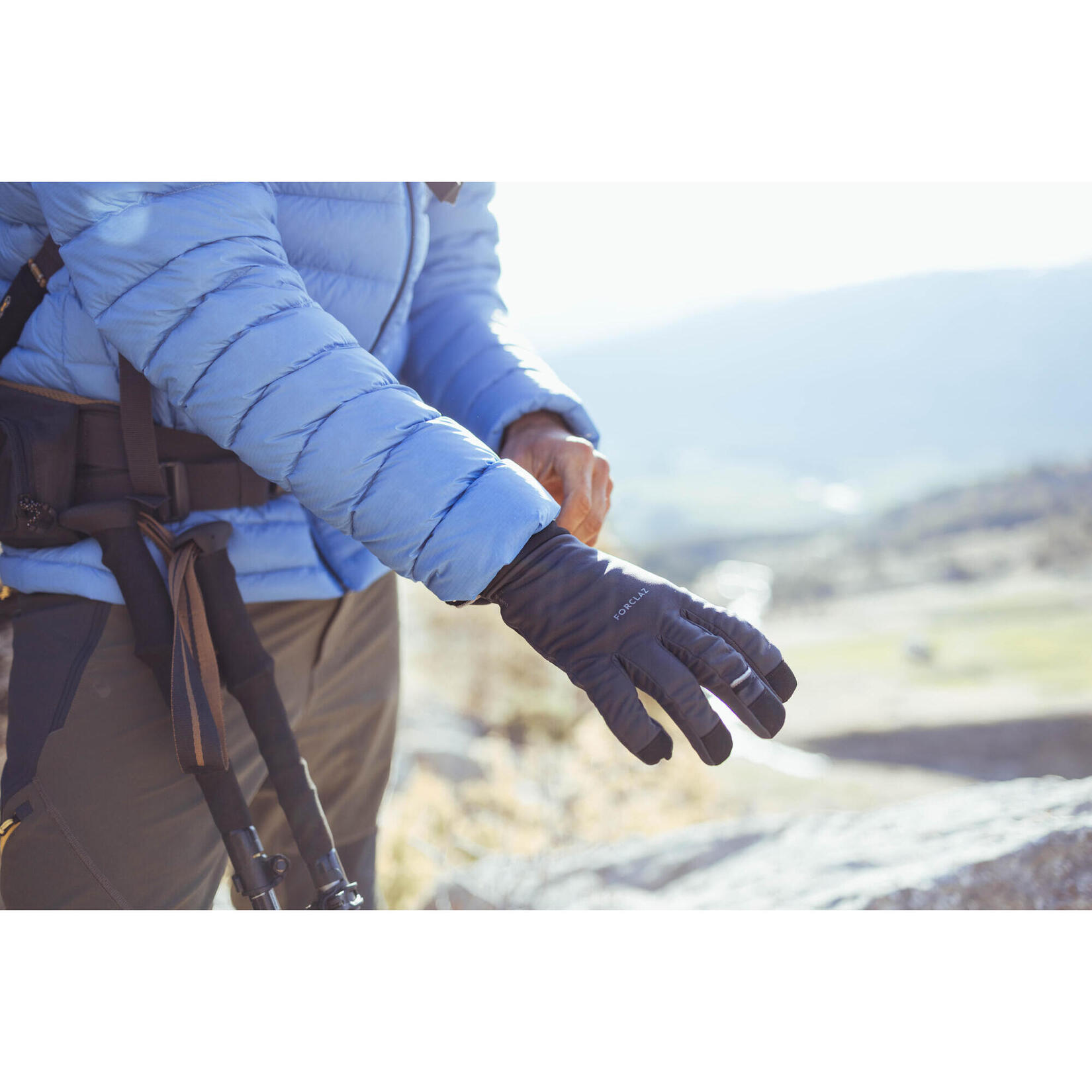 Plumífero de montaña y trekking con capucha Hombre Forclaz MT500