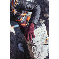 Gants tactiles et stretch de trekking montagne - MT500 noir - adulte