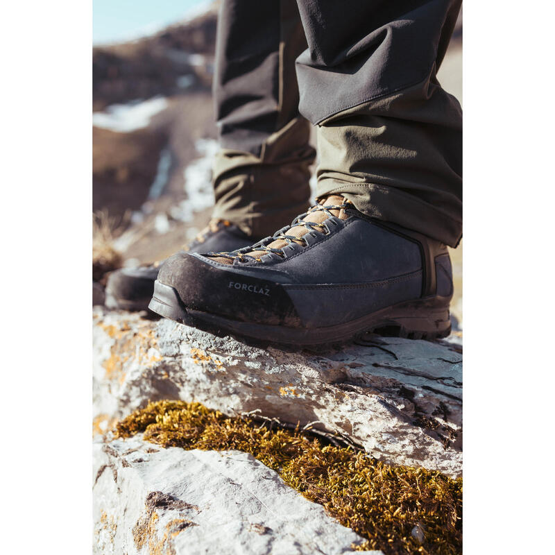 Pánské turistické vysoké nepromokavé kožené boty MT 500 Ultra Vibram
