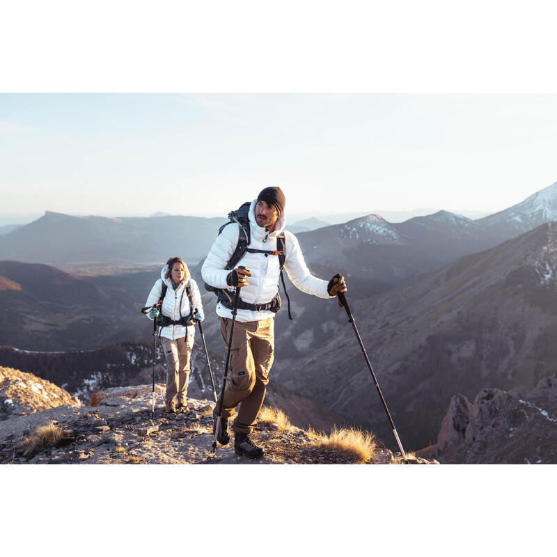 Geacă din puf Trekking la munte MT500 -10°C Alb Bărbați