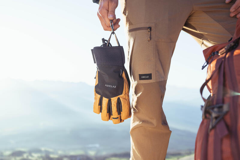 Handschuhe Erwachsene Leder wasserdicht Bergwandern - MT900 braun