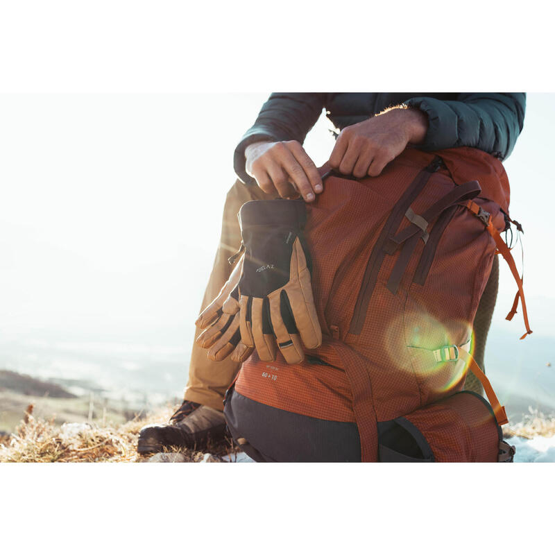 Gants imperméables en cuir de trekking montagne MT900 marron - Adulte -  Maroc, achat en ligne